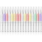 16pcs Cuticle Oil Pen for Nails Polish Nail Moisturized Gel Nail Polish Repair Pen for Gel Nails Natural Nourishment Ingredients Manicure Cuticle Repair Oil Pen Kit Different Flavor