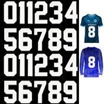 Lusofie 22Pcs Iron on Numbers for Jersey Clothing, 0 to 9 Heat Transfer Numbers Soft Iron on Numbers for Team Uniform T Shirt Football Basketball Baseball Sports(White, 8 Inch)