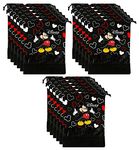 Kuber Industries Disney Mickey Print 18 Piece Non Woven Travel Shoe Cover, String Bag Organizer (Black) -HS_35_KUBMARTS17977