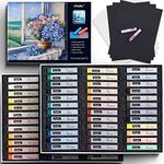 72 Chalk Pastels Set Art Supplies: Ohuhu Soft Pastel Sticks Assorted Colors for Drawing Painting Blending Layering Shading Colored Square Pastels for Adults Artists Beginners