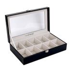 La Trove Black Tie Pocket Square Organiser Box