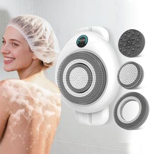 Electric Back Scrubber for Shower Automatic Wall Mounted Exfoliating Brush