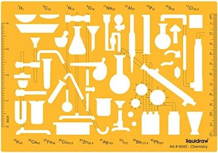 Liquidraw Pochoir de chimie organique et modèle de dessin Différentes formes Laboratoire de chimie Modèles de géométrie Sciences