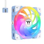 Thermaltake SWAFAN EX 14 ARGB Cooling Fan, Hydrangea Blue, 3-Fan pcak, 500~2000 RPM, Magnetic Connection, Reversable Blades, sync with MB RGB Software, CL-F184-PL14BU-A