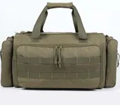 Aprikostein Range Bag for Handgun Ammo Shooting, L/XL Gun Case Carry 5+ Pistols Transport Tactical Gears Accessories with Lockable Zipper Molle Strap, Duffle Sport Bag Hunting Storage Capricorn