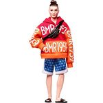 Barbie BMR1959 Ken Fully Poseable Fashion Doll with Bun, in Bold Logo Hoodie and Basketball Shorts, with Accessories and Doll Stand, GHT93