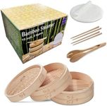 Bamboo steamer basket for cooking -