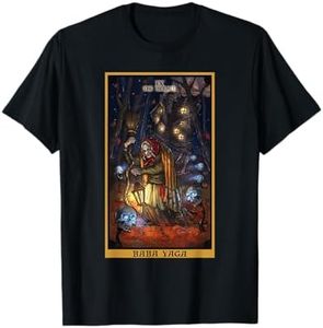 Baba Yaga The Hermit Tarot Card Slavic Mythology Pagan Witch T-Shirt