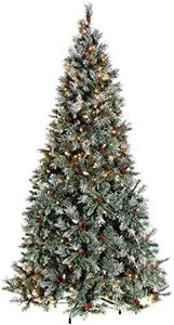 WeRChristmas Pre-Lit Scandinavian Blue Spruce Christmas Tree with 200 Chasing Warm LED Lights, 5 feet/1.5m