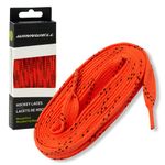 Winnwell Waxed Hockey Skate Laces - Ice Hockey & Roller Blade Skates Laces, Multiple Lace (Orange/Black, 72")