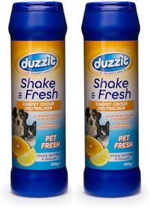 Duzzit Shake & Fresh Carpet Freshener Powder in Pet Fresh - Pack of 2 x 500g Carpet Cleaner Powder Bundle by Great British Home