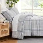 Southshore Fine Living, Inc. Oversized King/California King Duvet Cover Set Soft Premium Bedding with Zipper Closure Includes 1 Duvet Cover and 2 Pillow Shams, Machine Washable, Grey