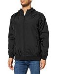 Urban Classics Men's Windbreaker Jacket, Black, XL