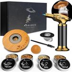 MIXOLOGIC Whiskey Smoker Kit with Torch, 4 Wood Chips & Accessories, Old Fashioned Whisky Set, Cocktail Smoker for Drinks, Bourbon Smoke Infuser, Gift for Men, Husband, Dad (No Butane)