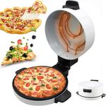 Nilzone Electric Pizza Oven, Portable 12 In Countertop Pizza Maker Steak Machine Toaster, Arabic Bread Maker Machine, Non-Stick Heating Plate | Crispy Pizzas in 5 Minutes with Rapid Cooking