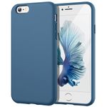 JETech Silicone Case for iPhone 6s Plus/6 Plus 5.5 Inch, Silky-Soft Touch Full-Body Protective Case, Shockproof Cover with Microfiber Lining (Cobalt Blue)