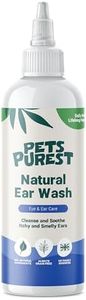 Pets Purest Dog Ear Cleaner - UK Vet Recommended Ear Drops for Dogs to Stop Head Shaking, Itchy Ears and Smelly Wax. 100% Natural Anti Viral Anti Fungal Cleaning Solution - 250ml