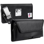 Turtleback Belt Case Designed for Galaxy S20 Ultra (2020) Belt Holster Black Leather Pouch with Heavy Duty Rotating Belt Clip, Horizontal