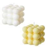 ACITHGL Bubble Candle - Room Decor Soy Candles, Aesthetic Scented Candle, Gift Idea (White+Yellow)