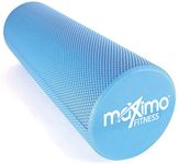 Maximo Fitness Foam Roller - Exercise Rollers for Trigger Point Self Massage and Muscle Tension Relief, 15cm x 45cm Massager for Back, Legs, Workouts, Gym, Pilates and Yoga, Blue