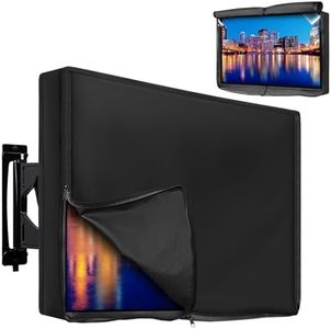 Outdoor TV Cover 41 to 43 Inch Weatherproof, Waterproof Outside TV Covers Heavy Duty 600D Oxford TV Covers Outdoor TV Screen Protectors Shield with Full Zippers and Velcro for Flat Screen Outdoor TVs