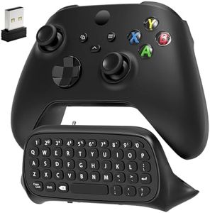 Controller Keyboard for Xbox Series X/S/One/One S, Wireless Gaming Chatpad Message Keypad with USB Receiver, Audio/Headset Jack Game Accessories for Xbox (Controller Not Included),Black