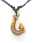 Scddboy Hawaiian Maori Fish Hook Pendant -Maui Beach Sufer Tribal Necklace