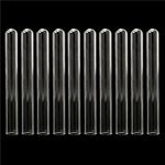 VIDOO 10Pcs 12X100Mm Lab Chemistry Glassware Borosilicate Glass Teaching Test Tubes