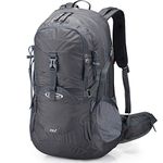 G4Free 45L Hiking Backpack Men Women Camping Backpack Outdoor with Rain Cover for Climbing and Traveling(Dark Grey)(A-Dark Grey)