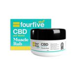 fourfive CBD Muscle Rub 300mg (High Strength) with Cooling Menthol & Vitamin E for Muscle Pain Relief, Natural & Vegan Friendly - 45ml