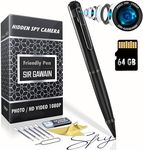 SIRGAWAIN Mini Body Camera Pen 1080p & 64GB Micro SD - [Upgraded 2024] Premium Small Body Cam with HD Video or Picture Taking - Body Worn Camcorder, for Personal Civilians, Police Law Enforcement