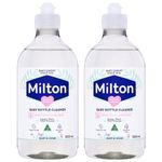 Milton Baby Bottle Cleaner 500ml Pack of 2 Teat White Milk Film Residue Remover Hygiene Household Desinfectant Wash for Sensitive Skin with Welari Thank You Card | (2pack) (1000ml)
