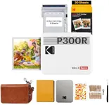 KODAK Mini 3 Retro 4PASS Portable Photo Printer (3x3 inches) Initial 8 Sheets + 60 Sheets + Gift Bundle, White