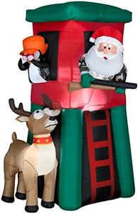 Gemmy Airblown 883041 Décoration de jardin gonflable Père Noël sur pied de cerf 2,1 m