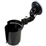 ZONETECH Recessed Folding Cup Drink Holder - Black Premium Quality Recessed Sturdy Black Folding Vehicle Adjustable Drink Cup Holder