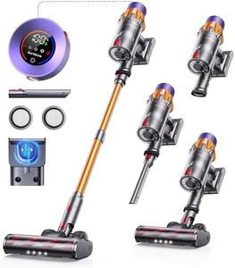 Cordless Vacuum Cleaner, 550W 45KPA 60Mins Cordless Stick Vacuum Cleaner With Touch Screen, Wall Mount Charging, Self-Standing, Handheld Vacuum Cleaners for Home/Pet Hair/Carpets/Hard Floors(X7A)