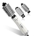 Air Styler 2 in 1 Hair Dryer Brush MogaWave Rotating Hair Dryer Brush with 2 Hot Hair Styler 38Mm / 50Mm, Hot Air Brush with 360℃ Airflow Rotation Blowdry Brush Hair Stylers for Women