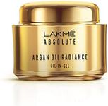 Lakme Absolute Argan Oil Radiance Oil-in-Gel with Morrocan Argan Oil for deep nourishment, 50g