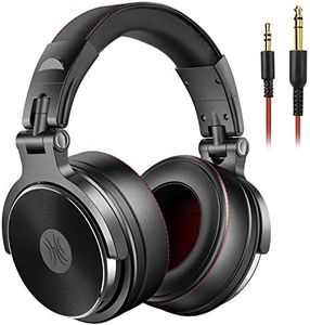 OneOdio Hi-Res Over Ear Headphones for Studio Monitoring and Mixing, Sound Isolation, Protein Leather Earcups, 50mm Driver Unit, Wired Headphones for AMP Guitar Keyboard (Pro-50 Black)