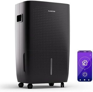 Klarstein Luftentfeuchter Elektrisch bis 65m2, Smart Luftentfeuchter für Wohnung, Bad & Keller, Luft-Entfeuchter Leise, Elektrischer Dehumidifier mit WLAN IoT App, Bautrockner mit 60 L Kapazität