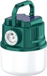 Led Camping Lanterns Solar Power Portable Rechargeable Lights USB Portable Light Flashlight for Emergency,Hurricane, Outdoor,Power Outage, Hiking(Green