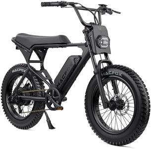 MACFOX X1S 2026 Ebikes for Adults, 750W Electric Bike Wheelie 20 MPH Max Speed, 28 Miles Range(PAS1), 20"x4" Fat Tires, City/School Commuting Electric Bike (UL2849, Class-2) (Black - Standard)