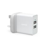 nker USB Charger 4.8A/24W 2-Port USB Wall Charger and PowerIQ Technology for iPhone XS/XS Max/XR/X / 8/8 Plus / 7, iPad Air 2 / mini 3, Galaxy Note 5/4, Nexus, HTC M9, Motorola, LG and More