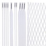 StringKing Grizzly 1x Semi-Hard Goalie Lacrosse Mesh Kit with Mesh and Strings (White)