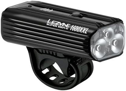LEZYNE Super Drive 1600 Eclairage vélo/VTT LED Rechargeable USB Mixte Adulte, Black, FR : Taille Unique (Taille Fabricant : t.One sizeque)