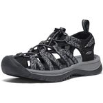 KEEN Women's Whisper Sandal, Black/Steel Grey, 6 UK