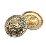 10PCS Clothes Buttons - Fashion Lion Head Sewing Button Round Shaped Metal Button Set for Men Women Blazer, Coat, Uniform, Shirt, Suit and Jacket (Gold, 25mm)