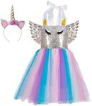 Dress Up America Unicorn Dress for Girls - Unicorn Costume Party Dress - Magical Tutu Dress and Headband