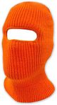 Double Layered Knitted One Hole Ski Mask - Assorted Colors Tactical Paintball Running (Neon Orange)