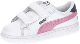 PUMA Unisex Baby Smash 3.0 L V Inf Sneaker, Puma White Mauved Out Galactic Gray, 4 UK